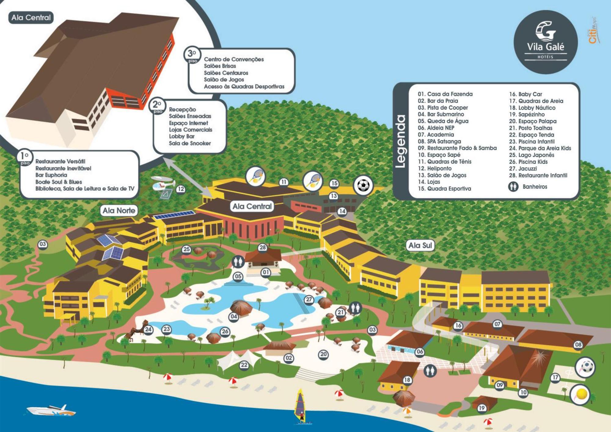 安格拉格尔别墅生态度假酒店 - 全包 安格拉杜斯雷斯 外观 照片 Map of the resort
